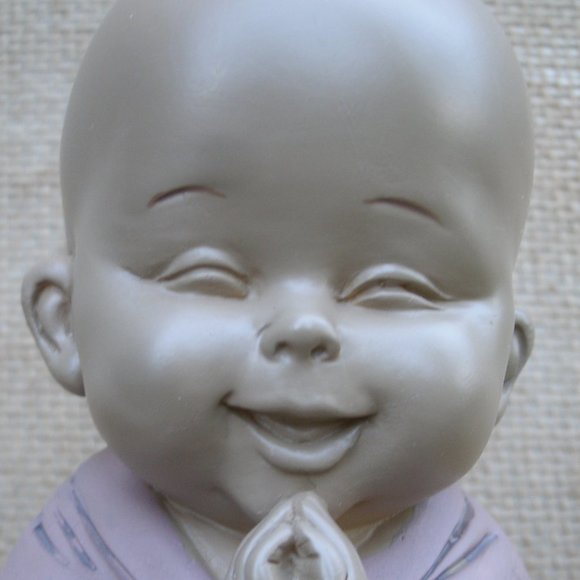 Laughing Buddhist Monk Resin Figurine Namaste - Picture 14 of 16